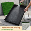Dog Grass Pad with Tray 32"x22" Dog Potty Grass with 8pc Pee Pads