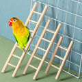 Kigeli 6 Pcs Wood Bird Ladder for Cockatiels, Small Hanging Bird Ladder for Cage, Parrot Step Hanging Climbing Toys for Pets Parakeets, Cockatoo and Lovebirds