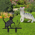 Rngmsi Memorial Pet Grave Markers, Metal Cat Garden Stake Plaque Cemetery Outdoors, Waterproof Pet Headstone Memorial(13.4 X 12 in)