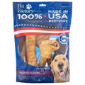 Pet Factory 100% Made in USA Beefhide 8-9" Assorted (Bones & Rolls) Dog Chew Treats - Beef & Chicken Flavor, 6 Count/1 Pack