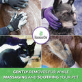H HANDSON Pet Grooming Gloves - Patented #1 Ranked, Award Winning Shedding, Bathing, & Hair Remover Gloves - Gentle Brus