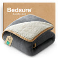 Bedsure Waterproof Dog Blankets for Small Dogs - Small Cat Blanket Washable for Couch Protection, Sherpa Fleece Puppy Blanket, Soft Plush Reversible Throw Furniture Protector, 25"X35", Grey