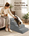 Dog Stairs for Bed,19" H 4 Step Pet Stairs for Small Dogs & Cats