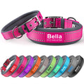 Personalized Dog Collar with Name & Phone Number | Reflective Ultra Wide Soft Neoprene Padded | Durable Metal Buckle for Large, Medium, and Small Dogs in Pink, Purple, Blue & Other Stylish Colors