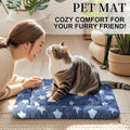 Fogkiss Dog Bed Mat, Reversible Crate Pad & Cute Dog Bed - Machine Washable Kennel Mat with Ultra Soft for Small Dogs & Cats