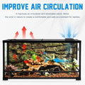 Reptile Ventilation Fan with Humidity Sensor and High-Temp Alarm, Fan Dehumidifier for Reptile Enclosure and Terrarium, 