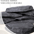 6.1-8.1 Inches Natural Slate Rock, 6 PCS Large Flat Aquarium Stones for Aquascaping, Terrariums, Reptile Tanks & Aquariu