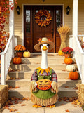 Fall Goose Outfits Scarecrow Porch Goose Clothes for Outdoor Lawn Decor