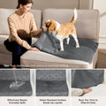 Bedsure Waterproof Couch Cover for Dogs Washable - Waterproof Blanket for Large Dogs Couch Sofa Bed Cozy, Lightweight Furniture Protector for Pet Cat Quick Drying, Ash Grey, 52x82IN