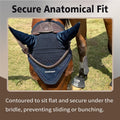 EQUINEWAVE Horse Fly Bonnet, Breathable Crochet Ear Bonnet with Stretch Comfort Ears, Contoured Fit for English Riding