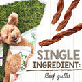 Nature Gnaws Beef Gullet Springs for Dogs 7-8" (12 Count) - Natural Beef Jerky Stick Dog Chew Treats - Rawhide Free