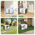 CATHRABO Dog Pee Pad Holder with High Walls,Waterproof Puppy Litter Box,Foldable Indoor Dog Potty,No Spill Pet Toilet for Small/Medium Puppy, Easy Clean,Army Green (24"x17.7"x17.7")