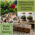 Mixed Crystal Chips Bulk 1lb 1200+Pcs Assorted Natural Tumbled Stone Chips Polished Gemstone Gravel for Aquarium, Succul