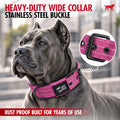 Tuff Pupper Heavy Duty Tactical Dog Collar | 1.5" Wide Ballistic Nylon | Reflective Stitching | Integrated ID Tag Holder