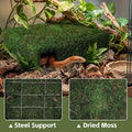 L Size Green Moss Cave Hide, Reptile Shelter for Gecko Snake