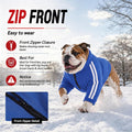 PUMYPOREITY Bulldog Sweatshirt for Broad-Chested Dogs, Blue, L