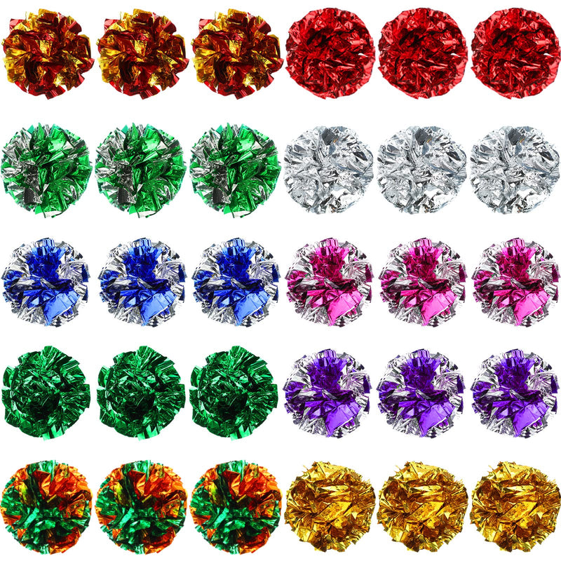 Silkfly 30 Pcs Polyester Film Crinkle Balls Cat Toys 2.36