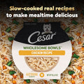 Cesar Wholesome Bowls Adult Wet Dog Food, Chicken, Recipe, Wet Food for Dogs, 3 Oz. Bowls, 10 Count