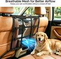 KINIVA Dog Car Barrier, Upgraded 22.4"x22.6" Pet Barrier for Cars, Heavy Duty Mesh Dog Net Between Front Seats, Double-L