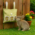 Cute Hanging Rabbit Hay Feeder Bag, Guinea Pig Hay Bag, Bunny Feeders Holder Storage For Small Pets Bunnies Chinchilla H
