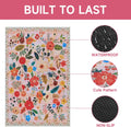 YOSEPATI Cat Litter Mat, 24" x 16" Litter Box mat, Upgrade Non-Slip Kitty Litter mat, Traps 100% Litter, Soft on Kitty Paws, Easy Clean for Scatter Control, Bohe cat Food mat, Urine Waterproof