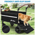 Libbipaw Dog Wagon for Medium & Large Dogs, Foldable All-Terrain Dog Stroller Wagon with Ramp, Adjustable Handle, One-Step Brake, Heavy Duty Pet Wagon (Black)