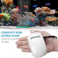 PULACO Ultra Quiet Mini Aquarium Fish Tank Air Pump for 1-20 Gallon Fish Bowl with Air Tube Air Bubbler Stone Check Valv