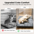 Bedsure ComfyFleece® Washable Dog Crate Pad,Soft Thin Medium Pet Mat,30"