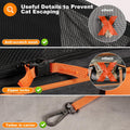 Pidipiti 20 x 14 x 14 Expandable car Travel Carrier for 1 Small-Medium cat,with a Portable Leakproof Litter Box