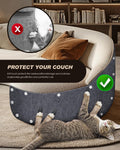 Cat Scratch Furniture Protector, Trimmable Self-Adhesive Carpet, DIY Climb Cat Scratcher Mat for Covering Cat Tower and Couch Protector from Cat Claws (78.7x15.8in Dark Gray)