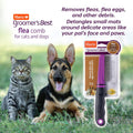 Hartz Groomer's Best Flea Comb for Dogs and Cats, Fine-Toothed Gentle Pet Comb for Detangling or Dematting Face & Paws (