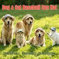 Pet Baseball Cap with Ear Holes - Multi-Color Sun Visor Hat for Dogs & Cats, Summer & Fall Beach Headwear for Puppies & 