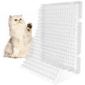 OCEANPAX Clear Scat Mat for Cats, 10 Pack 16" x 13" Cat Deterrent Mats with 1" Spikes and 50 Stickers, Cuttable Indoor Outdoor Pet Training Barrier for Sofa, Countertop, Windowsill and Garden