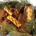 Pet Factory 100% USA Made Natural Beefhide Dog Chew Sticks - 6in Braided Dog Rawhide Bones with Beef & Chicken Flavors f