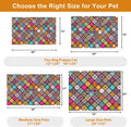 Dog Food Mats for Floors Boho Mat for Cat Food and Water Bowls