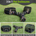 Naielfopet Outdoor Cat Enclosure, 3-in-1 Portable Pop Up Cat Mesh Tent with Tunnel for Cat Run, Easy Set Up and Foldable Catio Playground for Indoor Cats, Rabbits & Small Animals, Includes Storage Bag