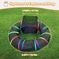 Guinea Pig Playpen with Tunnel, Rainbow Playpen with 98.4" Extended Tube & Open Side, Rabbit Playpen for Bunny, Hamster,
