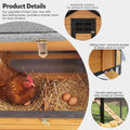 Large Chicken Coop Outdoor Wooden Duck Hen House Poultry Pet Cage 76"