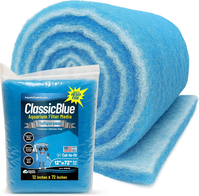 Aquatic Experts Bonded Aquarium Filter Pad, 12x72x.75 in, Cut to Fit