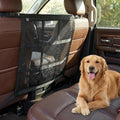 Dog Car Barrier, 9-Grid Reinforced Sturdy Pet Car Divider, Breathable Double-Layer Mesh with Zipper Storage, Easy to Ins