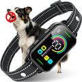 DINJOO Smart Bark Collar - Rechargeable Anti Barking Training Collar with 8 Adjustable Sensitivity, Beep & Shock (Dark B