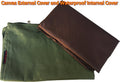 Dogbed4less DIY Pet Bed Pillow Denim Cover + Waterproof Internal case for Dog/Cat at Medium 36"X29" Olive Green Color - Covers only