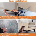 Cat Scratching Pad - 78.7" x 15.8" Trimmable Self-Adhesive Cats Claws Scratch Furniture Protector, DIY Cat Climbing Couc