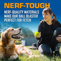 Nerf Dog Tennis Ball Blaster Dog Toy Gift Set, Tennis Ball Dog Fetch Toy Launches up to 50 ft, Dog Ball Thrower for All Breeds Includes Green Tennis Ball Launcher and 3 Dog Tennis Balls