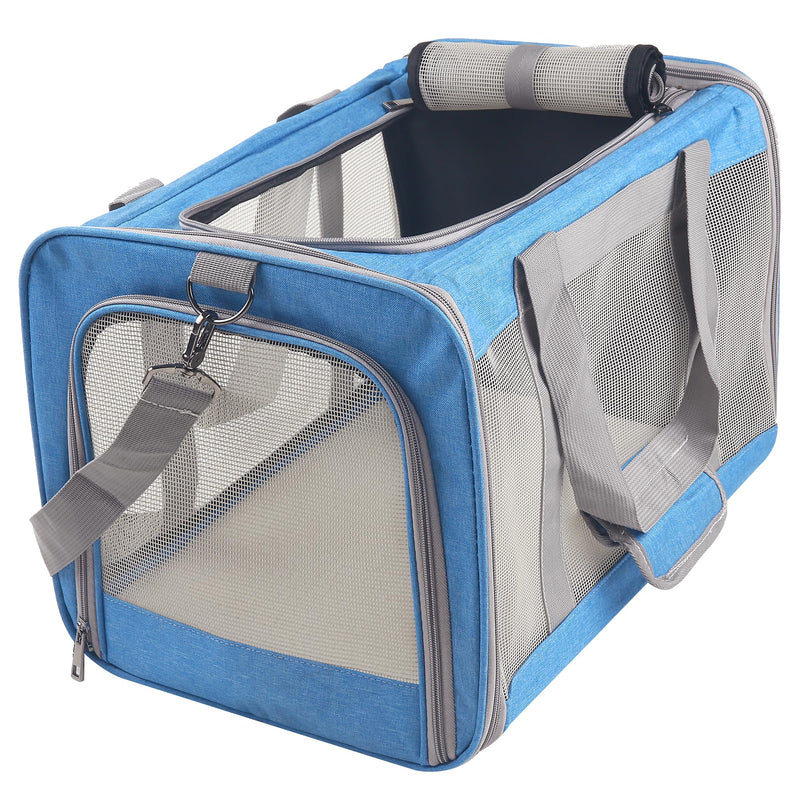 ATVobi Portable Cat Carrier for Small to Large Cats - Soft, Airline Approved, Blue