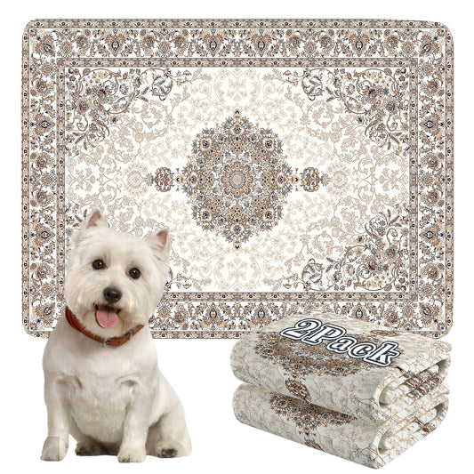 Dogcator Washable Pee Pads for Dogs, 2 Pack Reusable Puppy Training Pads. 36''x48'' Super Absorbent Dog Rugs, Non-Slip and Leakproof Pee Mat for Dogs, Whelping Pads for Crates and Floors