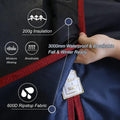 BARN & STABLE 600Denier 3000mm/3000mvp Super Waterproof & Breathable Horse Blankets for Winter with 200g Fill