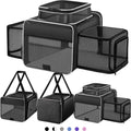 Top and 2 Sides Expandable Cat Carrier 18x11x11 TSA Airline Approved