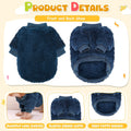 Dog Sweaters for Small Dogs, Warm Fleece Puppy Sweater for Teacup Yorkie Chihuahua Clothes Boy Male, Cute 2 Pack XXS Dog Clothes Winter Soft Pet Sweatshirt Apparel, Navy Blue+Grey