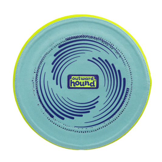 Outward Hound FlyFetch Disc Dog Toy, Aerodynamic for Fetch, Lightweight Foam & Durable Rubber, Floats in Water, All Breeds, 8.3"